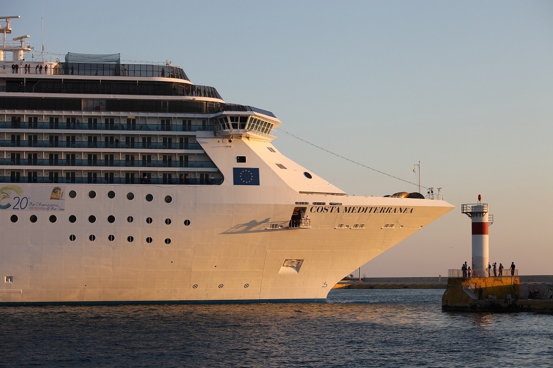 Cruise Ships in Greece by Patroklos Stellakis
